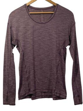 Lululemon Women's Sweat Embrace Long Sleeve Top Size 8 Heathered Arctic Plum